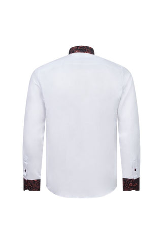 Signature Shirt with Paisley Contrast