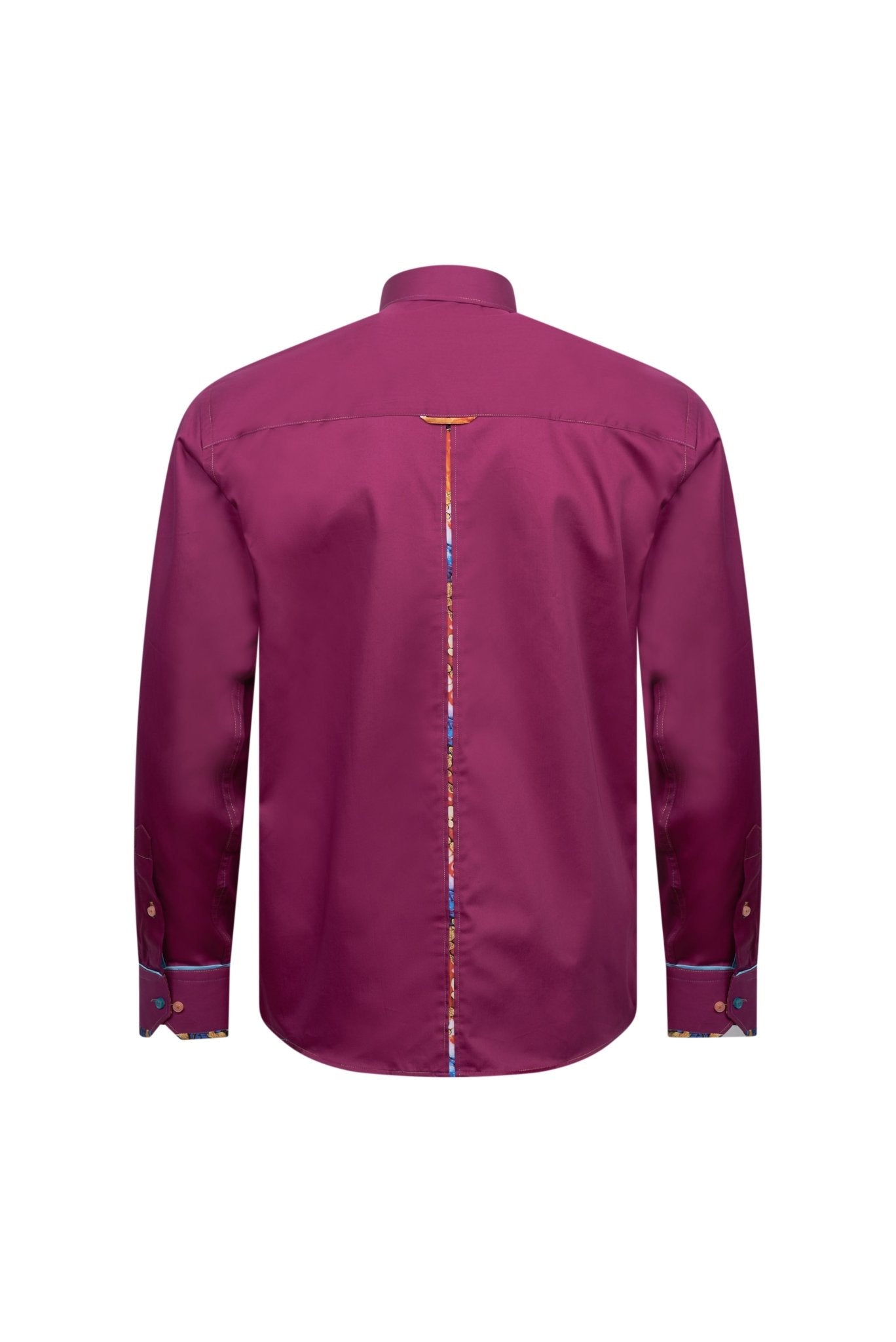 Magenta Shirt with Abstract Contrast