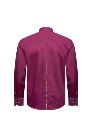 Magenta Shirt with Abstract Contrast