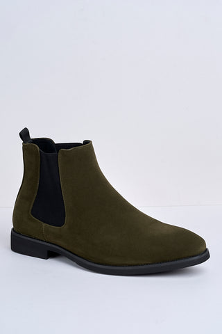 Montieri Suede Chelsea Boot – Olive Green