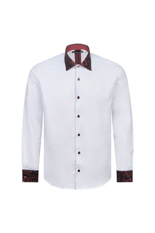 Signature Shirt with Paisley Contrast