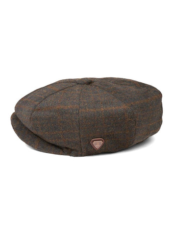 Paolo Brown Tweed Flat Cap