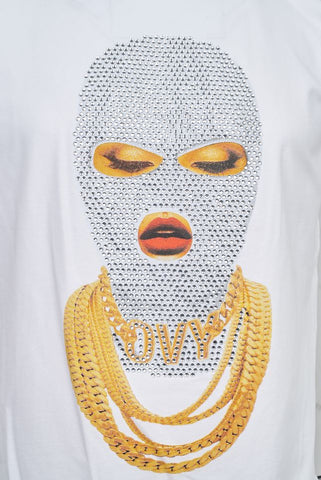Ovy Vestimentaire Masked Queen White Tee