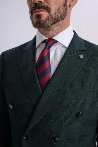 Regent Olive Double-Breasted Two Piece Suit