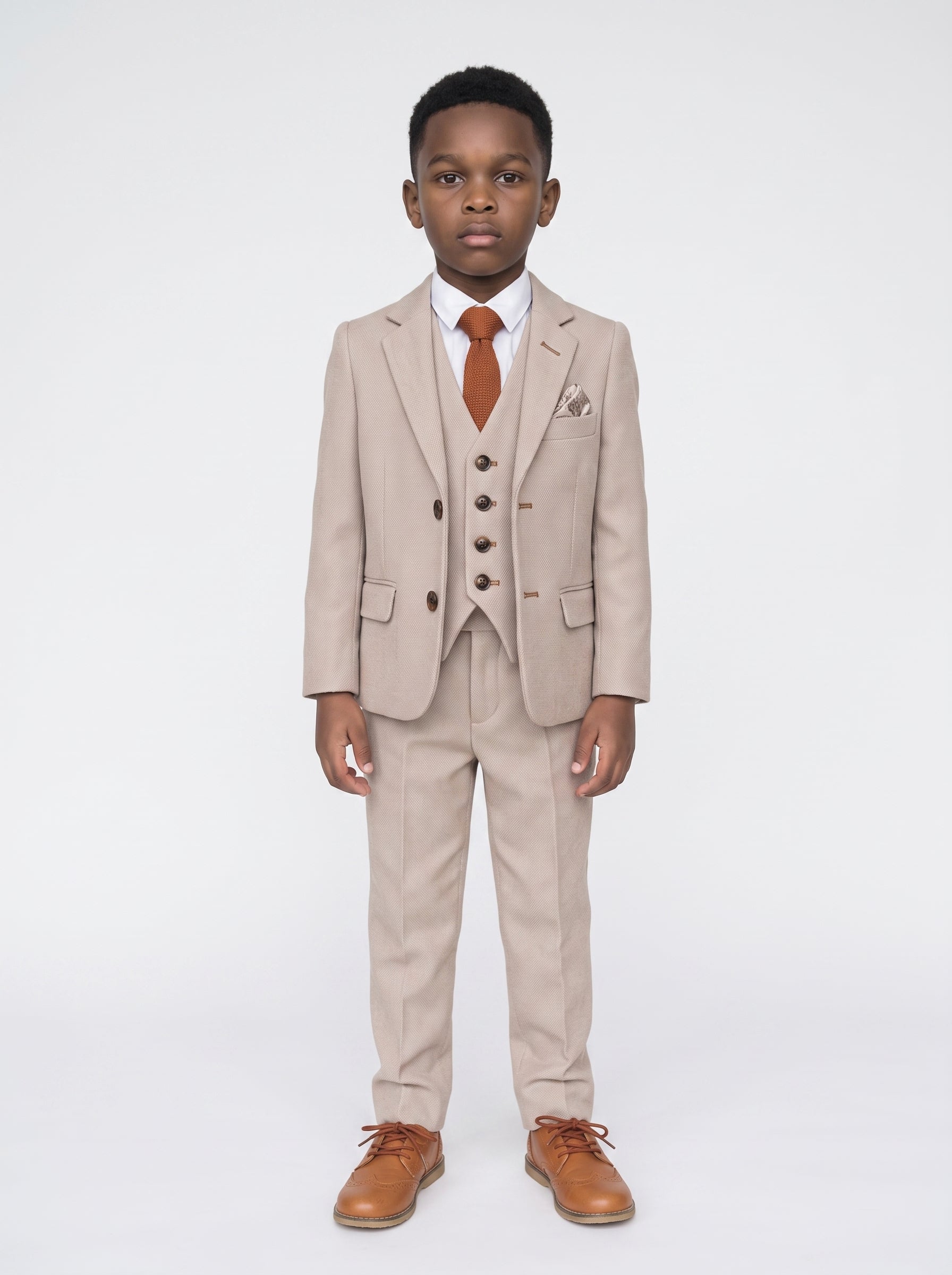 HM5 - Stone Tailored Three Piece Suit