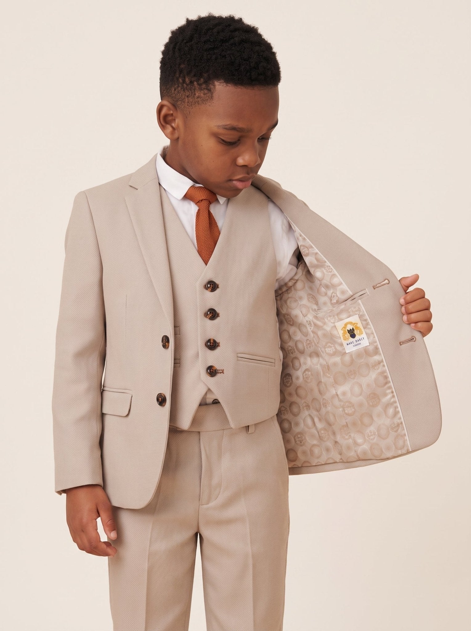 HM5 - Stone Tailored Three Piece Suit