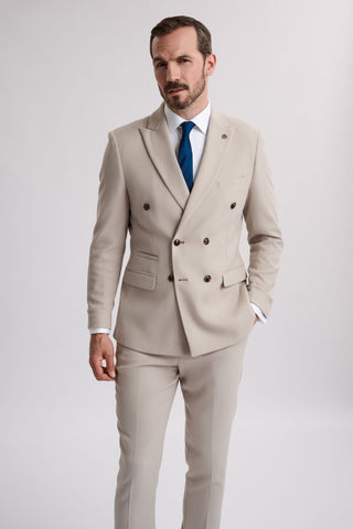 HM5 Stone Double Breasted Two Piece Suit