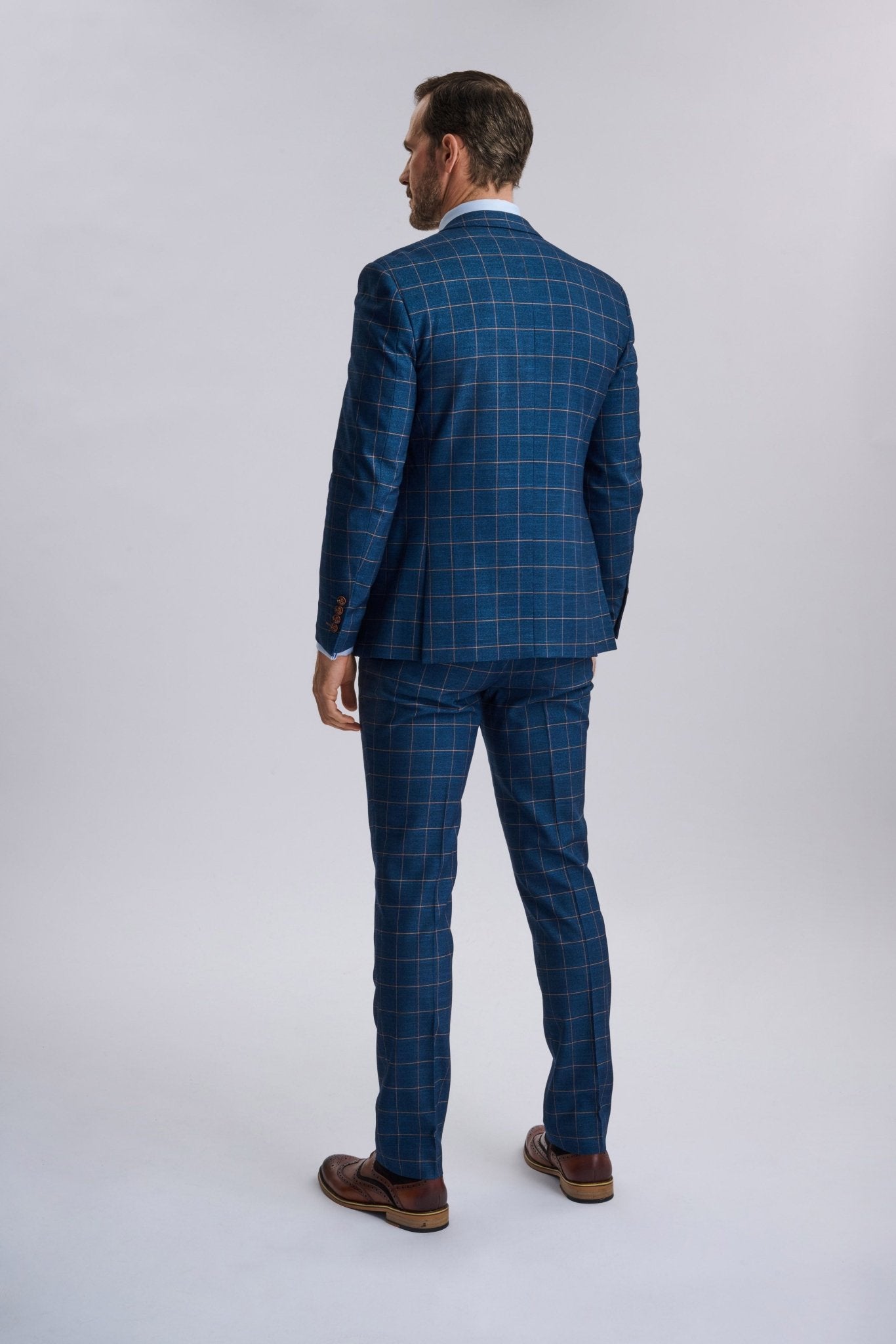 Hamleys Men's Navy Check Three Piece Suit