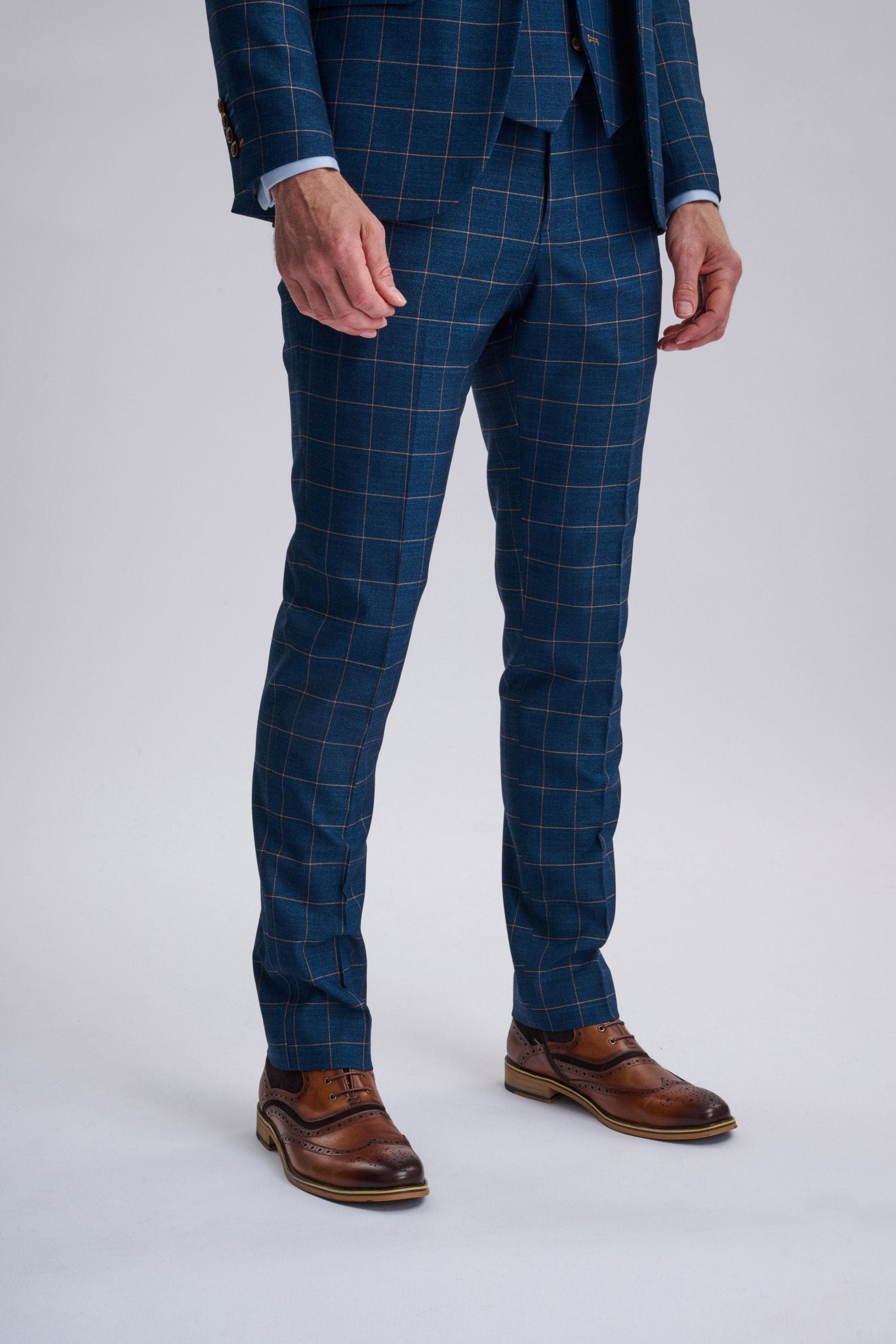Hamleys Men's Navy Check Three Piece Suit