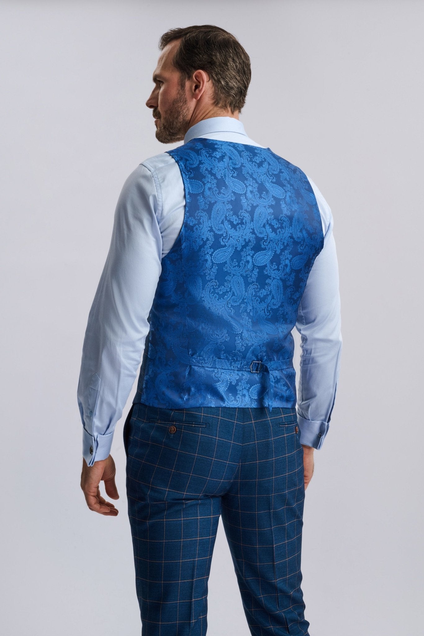 Hamleys Men's Navy Check Three Piece Suit