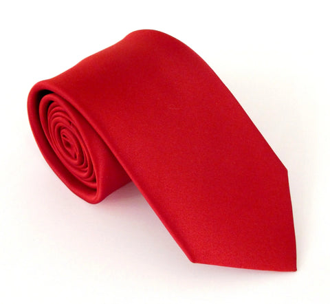 Red Satin Wedding Tie