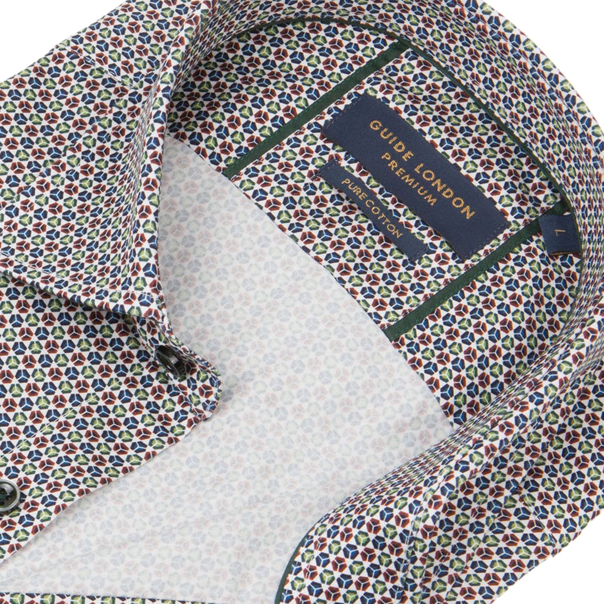 Long Sleeve Geometric Print multi