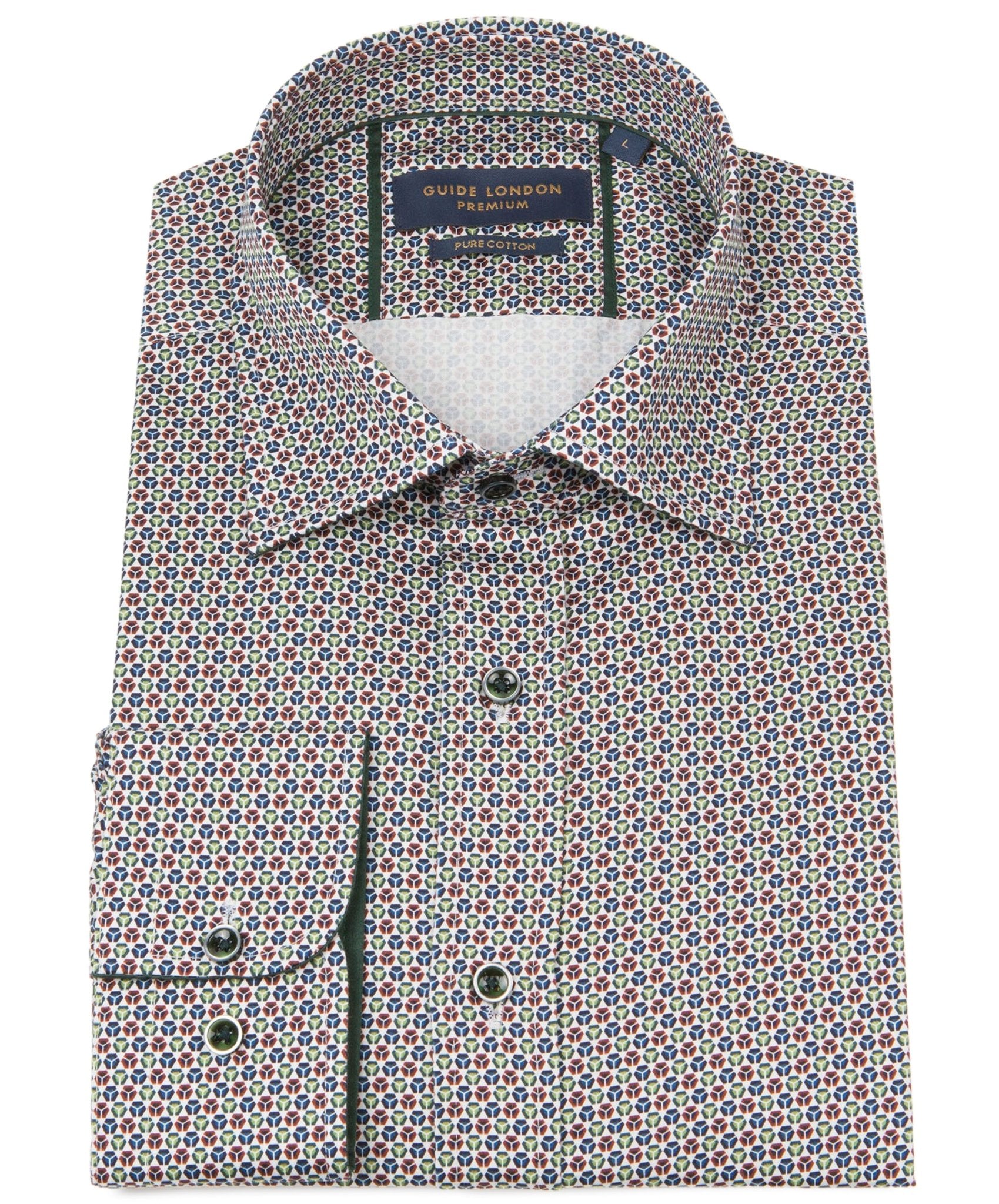 Long Sleeve Geometric Print multi