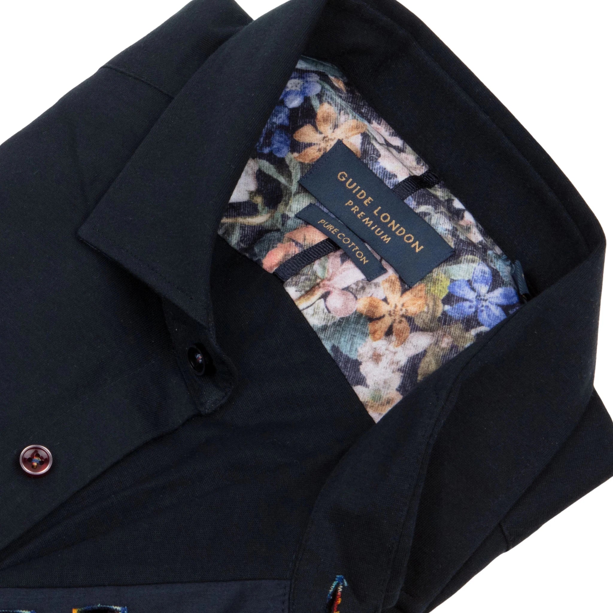 Stretch Plain But Not Plain Navy Cotton Shirt