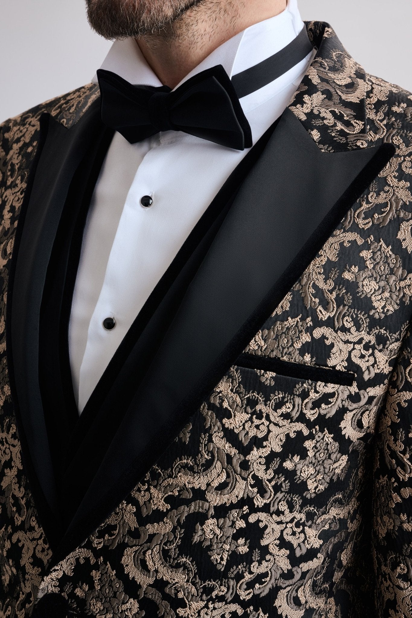 Leo Gold Pattern 3 Piece Suit
