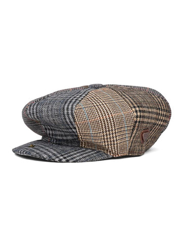 Paolo Patchwork Check Flat Cap