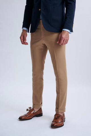 Marcello Single-Breasted Blazer with Camel Trousers