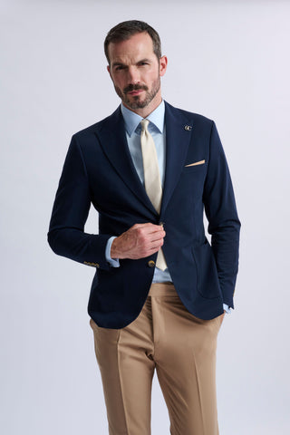 Marcello Single-Breasted Blazer with Camel Trousers