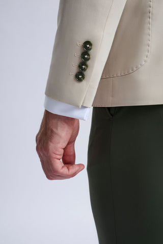 Marcello Single-Breasted Blazer with Khaki Trousers