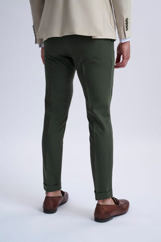 Marcello Single-Breasted Blazer with Khaki Trousers