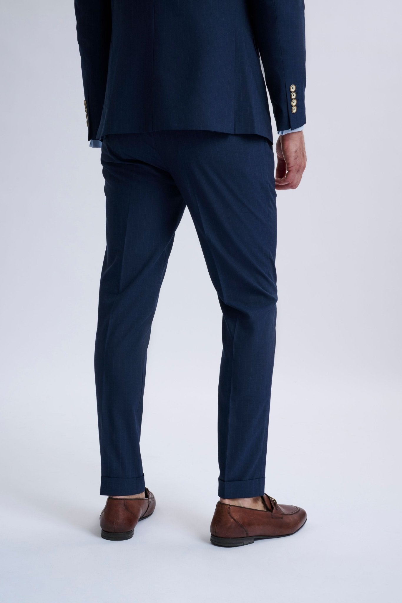 Fabrizio Navy Pinstripe Double-Breasted Suit