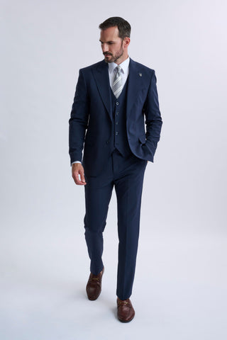 Amedeo 3-Piece Navy Suit