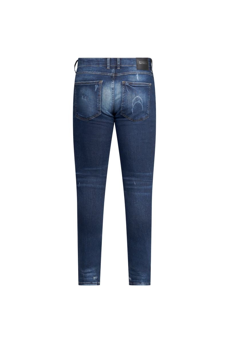 Dark Blue Distressed Jeans