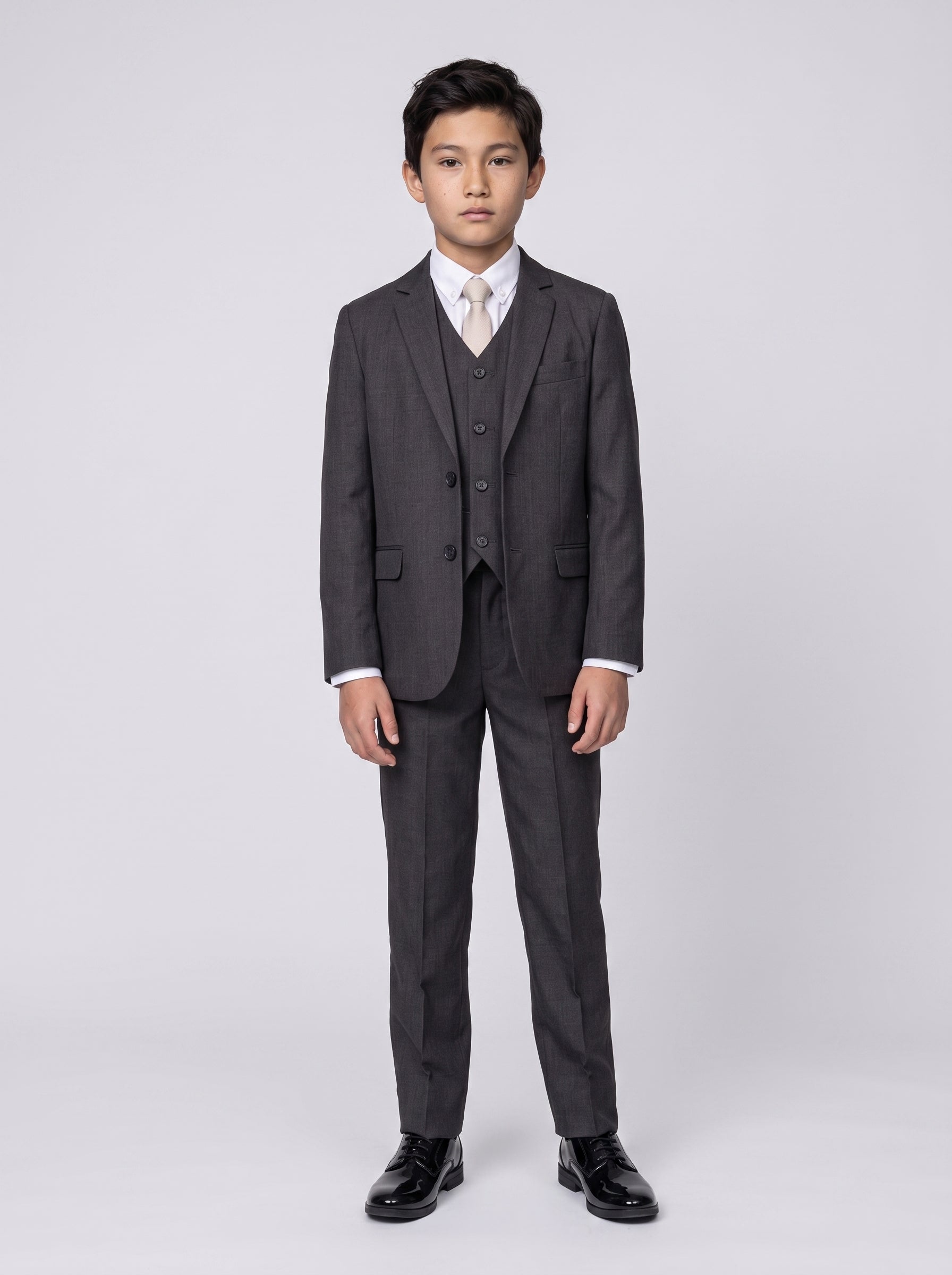 Device - Boy's Charles Charcoal Three Piece Suit