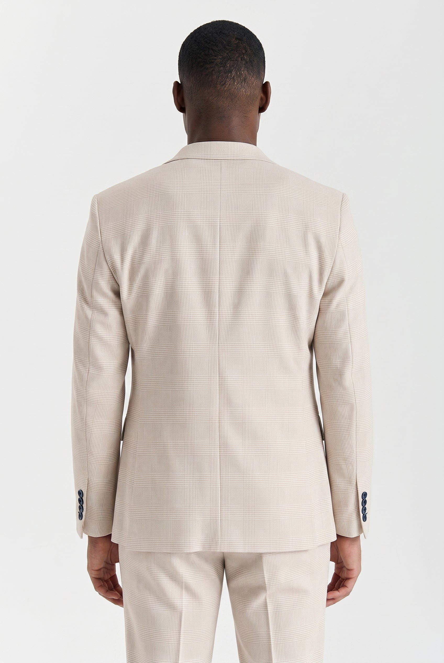 Regent Cream Check Three Piece Suit
