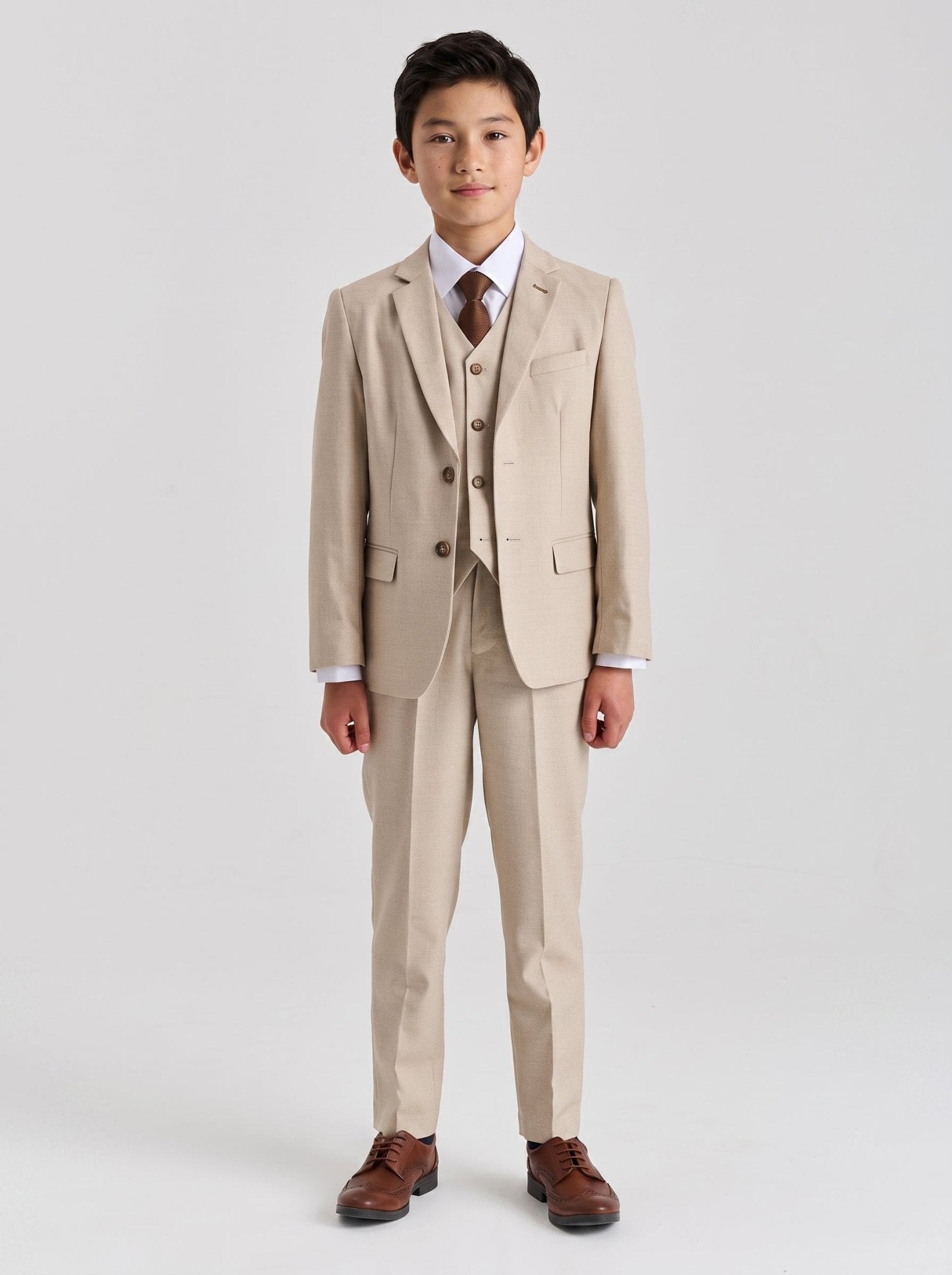 Device - Boy's Belmont Beige Three Piece Suit