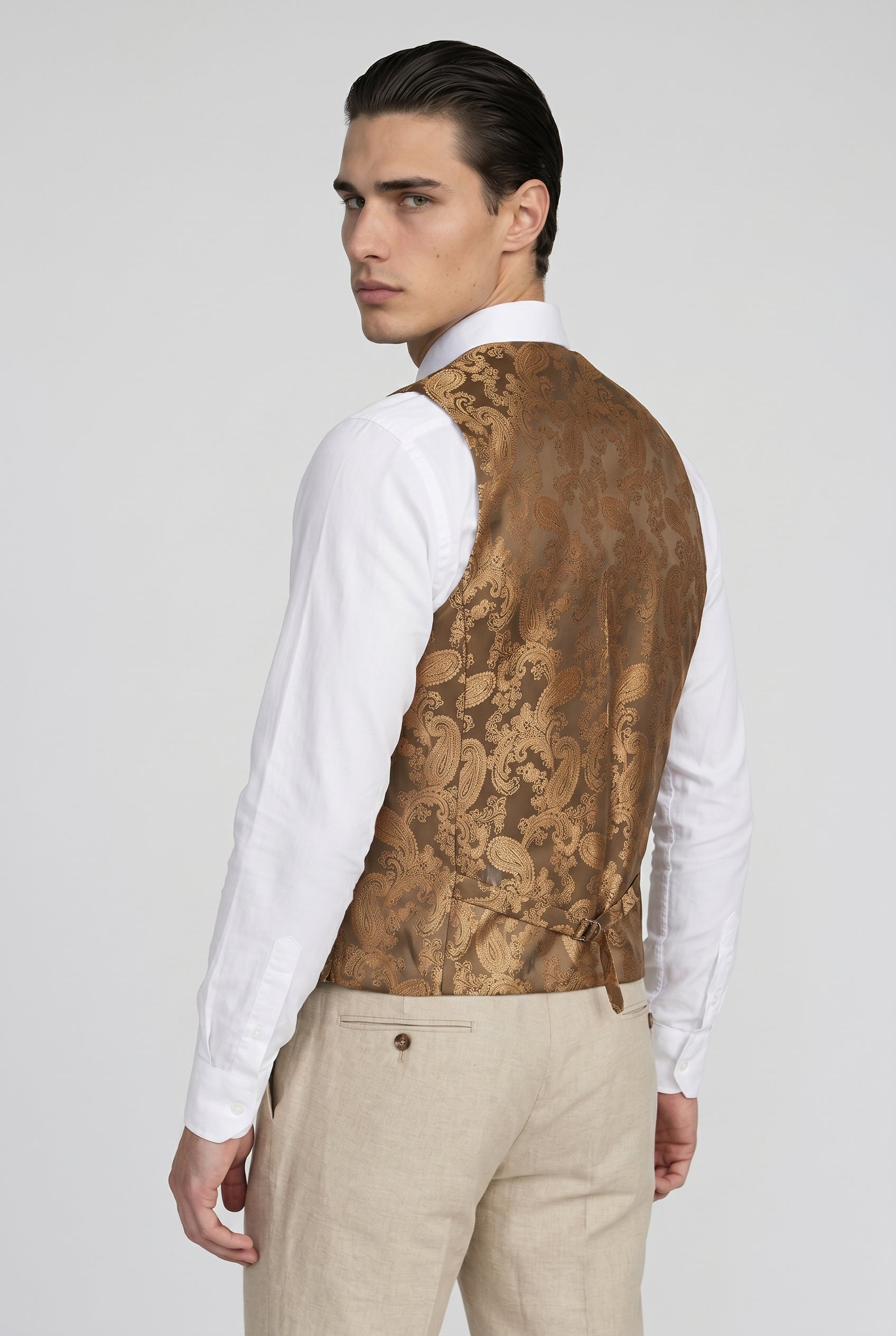 Belmont Beige Men's Three Piece Suit
