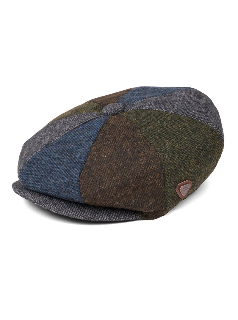 Paolo Patchwork Tweed Flat Cap