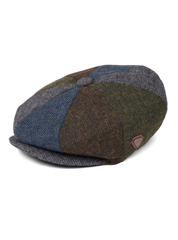Paolo Patchwork Tweed Flat Cap