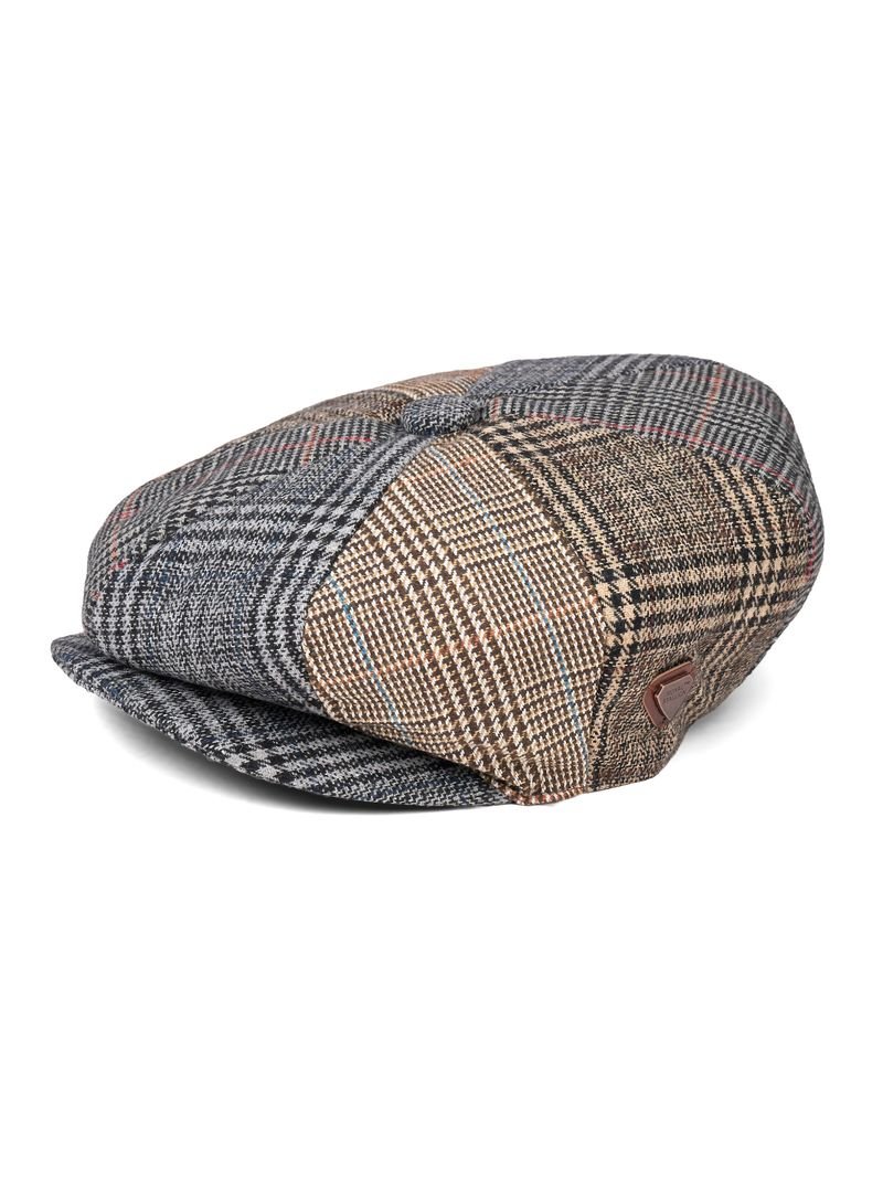 Paolo Patchwork Check Flat Cap