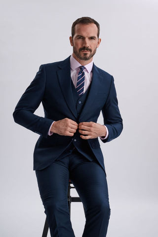 Fabio Navy Three Piece Suit