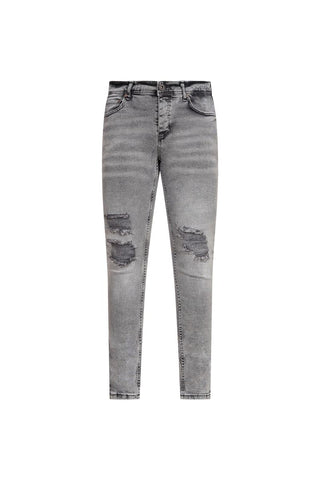 Ovy Ash Distressed Stretch Denim