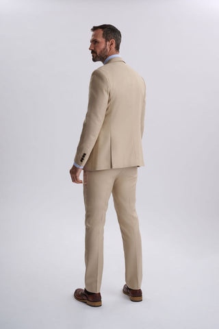 Diaz Beige Three Piece Suit