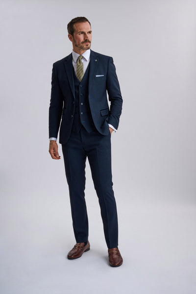 『TSJ SUITS 3P NAVY L』 Regent Navy Check Three Piece Suit