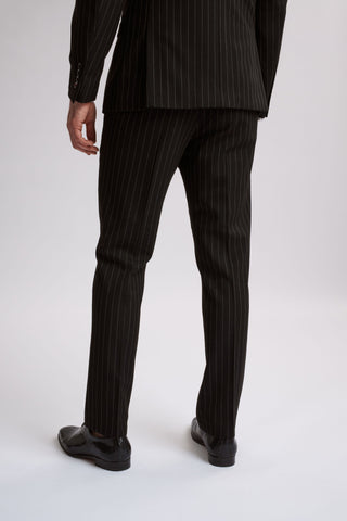 Rocco Black Pinstripe Double Breasted Two Piece Suit