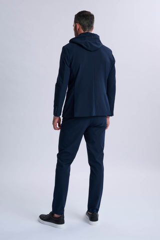 Rulli Navy 360 Stretch Technical Suit with Detachable Hood