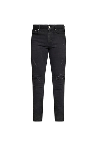 Black Distressed Slim Jeans