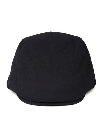 Franco Black Felt Flat Cap