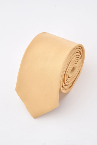Champagne Gold Tie Set with Tie Bar & Cufflinks