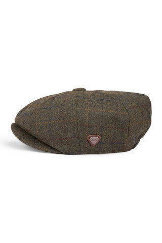Paolo Olive Check Flat Cap
