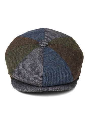 Paolo Patchwork Tweed Flat Cap
