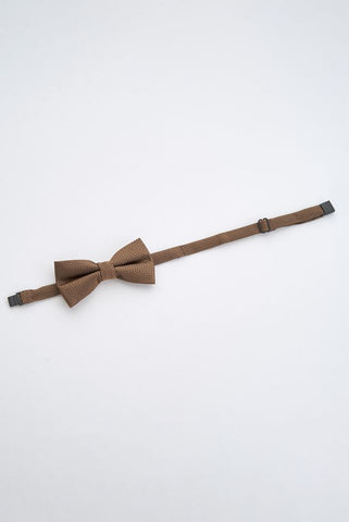 Junior Brown Textured Bow Tie