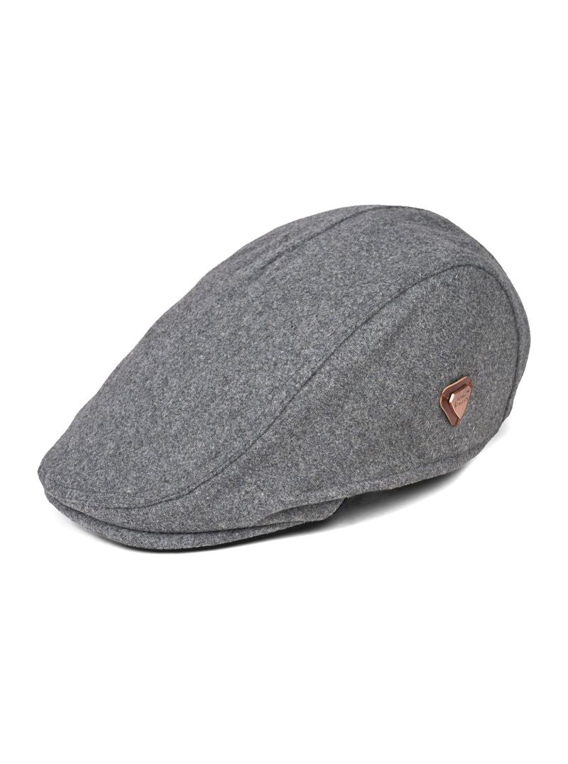 Franco Grey Felt Flat Cap