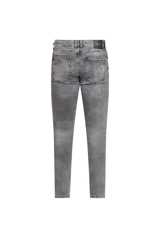 Grey Washed Distressed Skinny Jeans