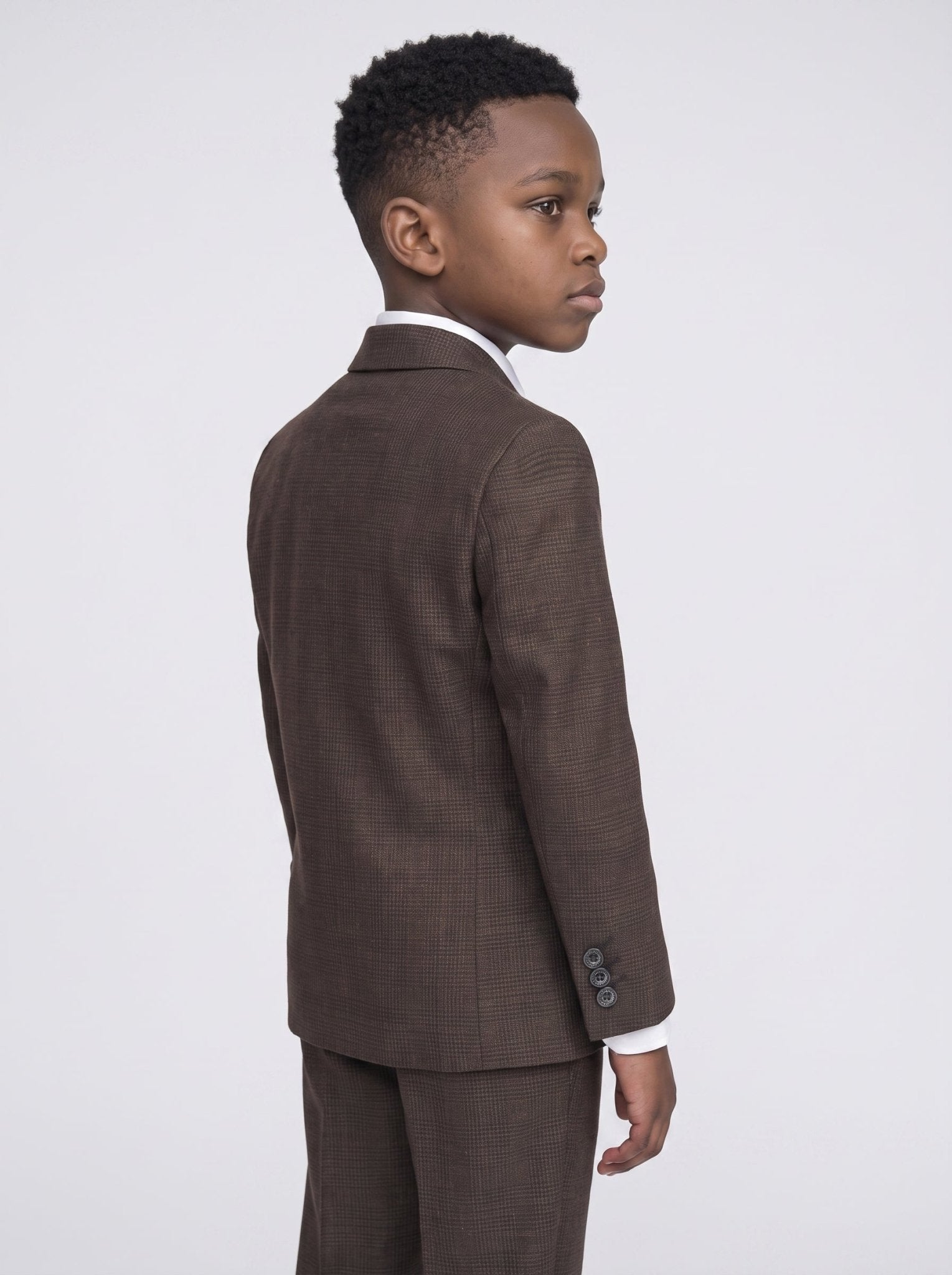 Boys Caridi Brown Three Piece Suit