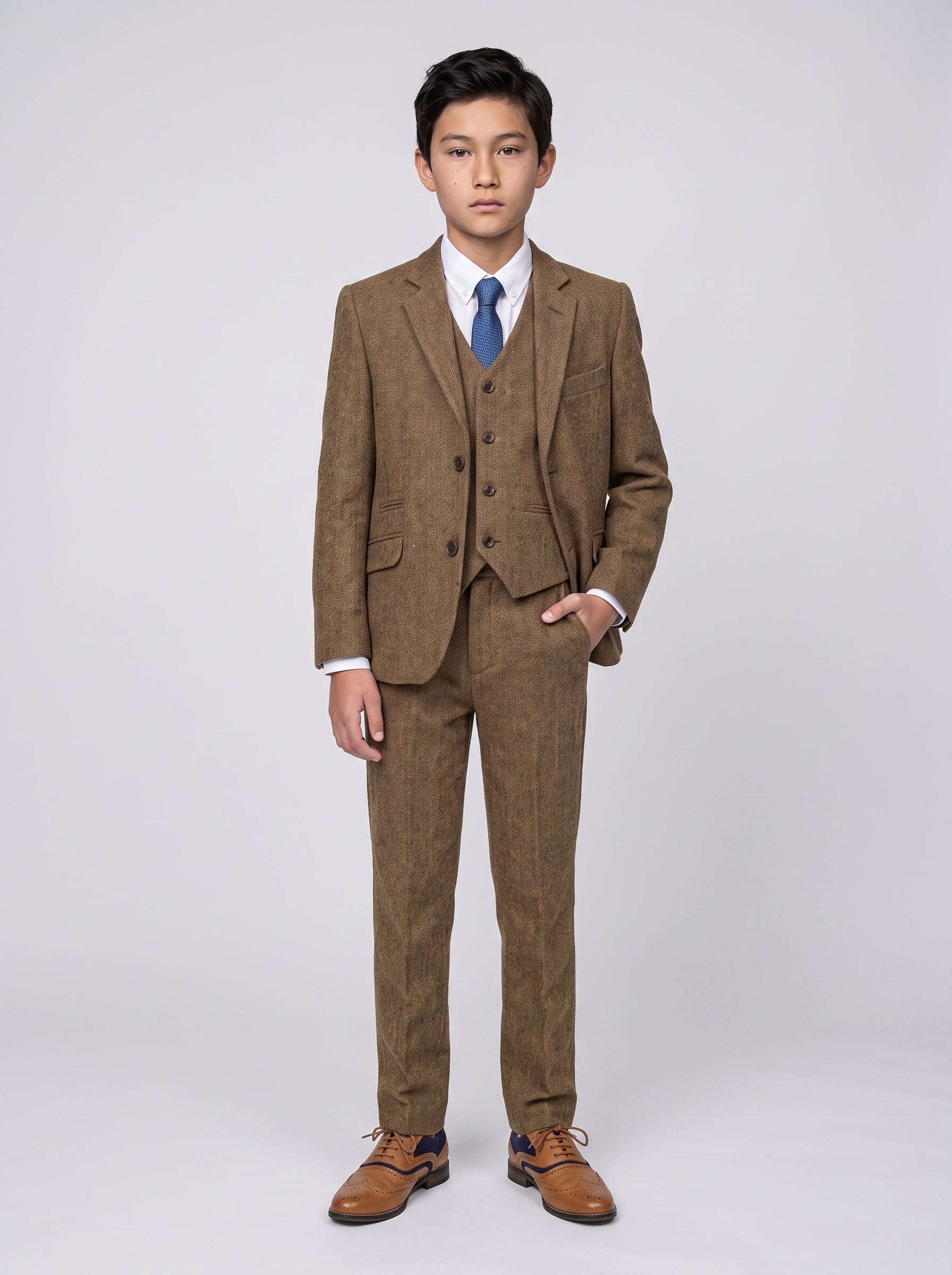 Boys Thomas Brown Suit
